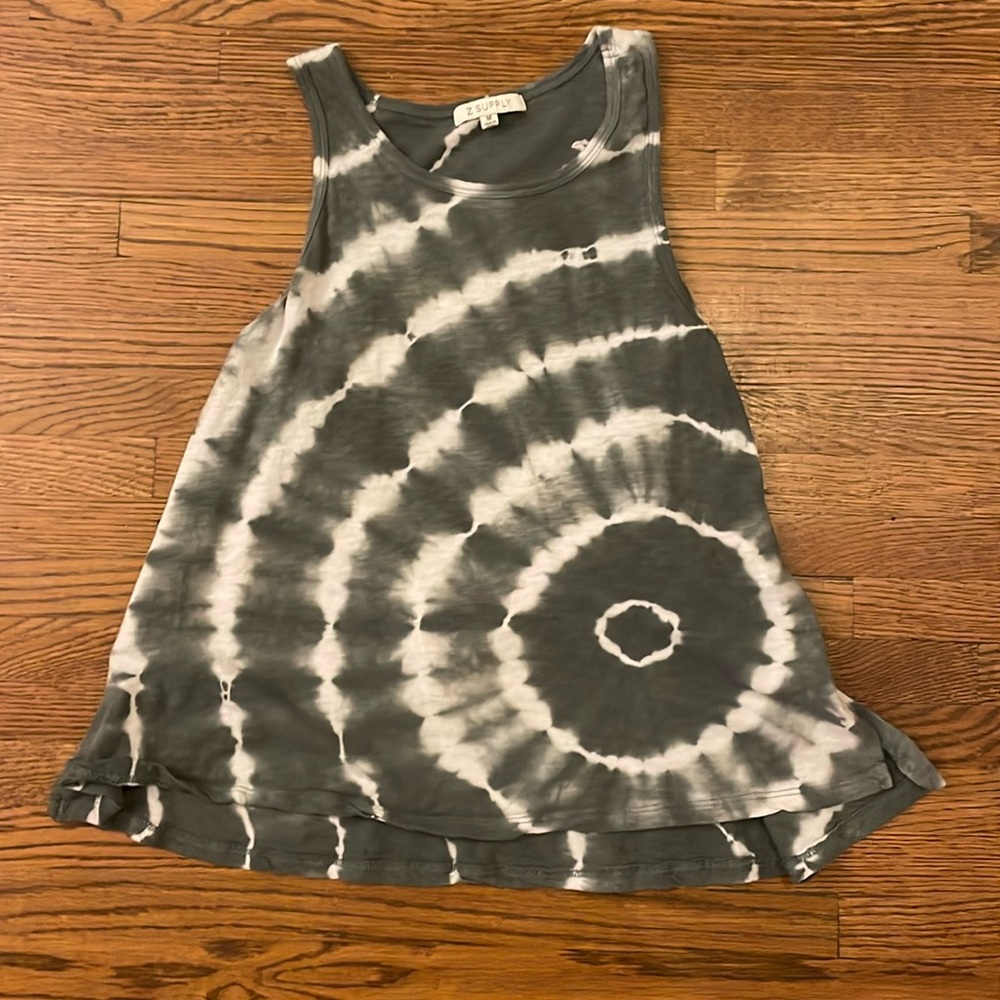 Z supply medium gray tie dye tank